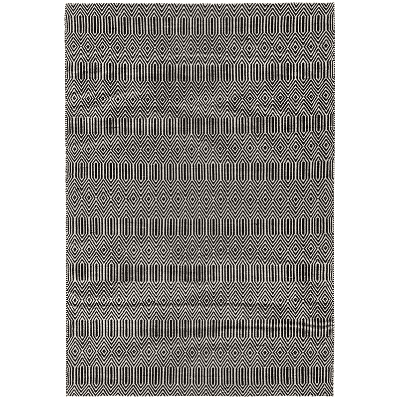 Sloan ethnic flatweave runner, 66 x 200cm, black