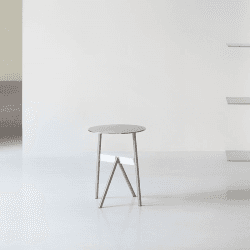 Image showing the Stock Side Table, H46 x D37cm, Warm Grey product.