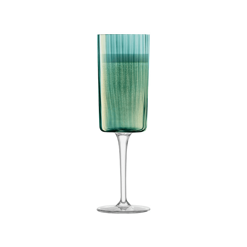 Gems Set of 4 Champagne Flutes, 210ml, Jade