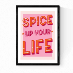 Image showing the HollieGraphik Spice Up Your Life Print, Pink product.