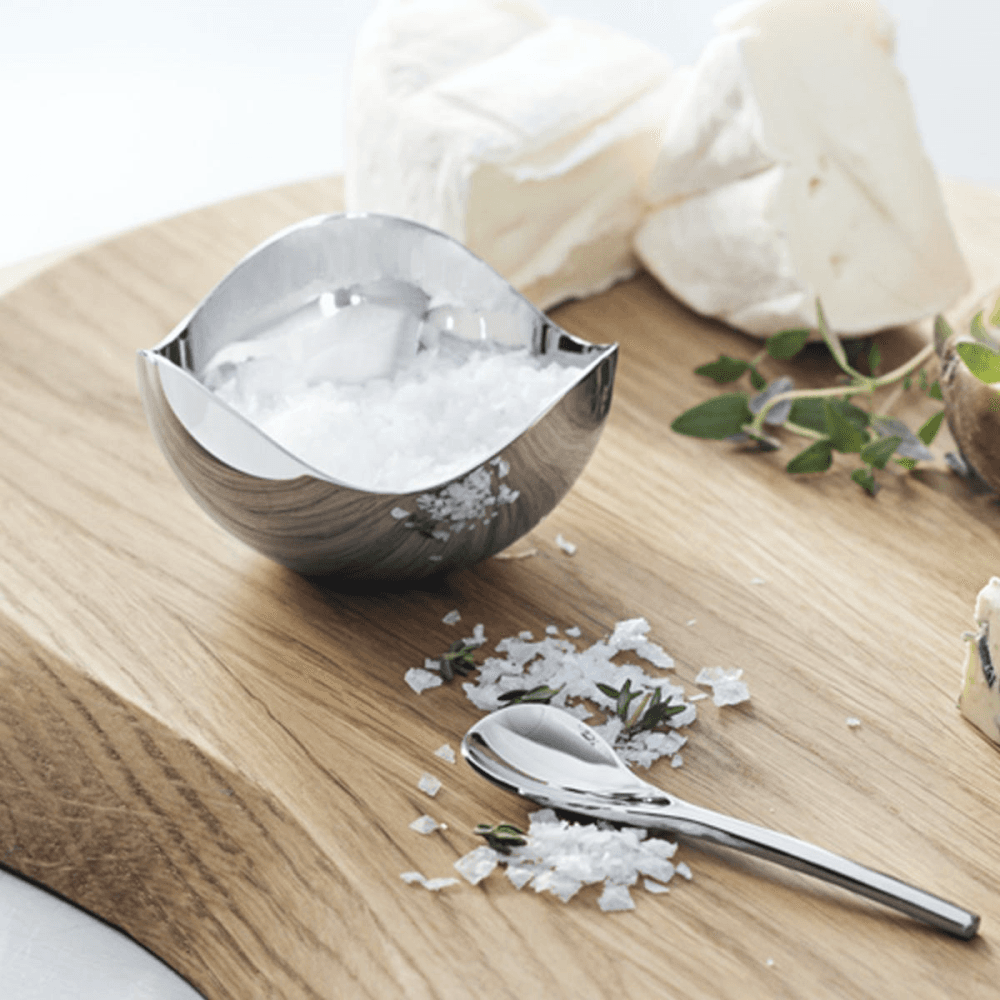 Bloom Salt cellar with spoon, H4 x Dia7cm, Stainless Steel