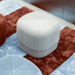 Image showing the Circus Small pouf, H40 x L46 x D46cm, Grey product.