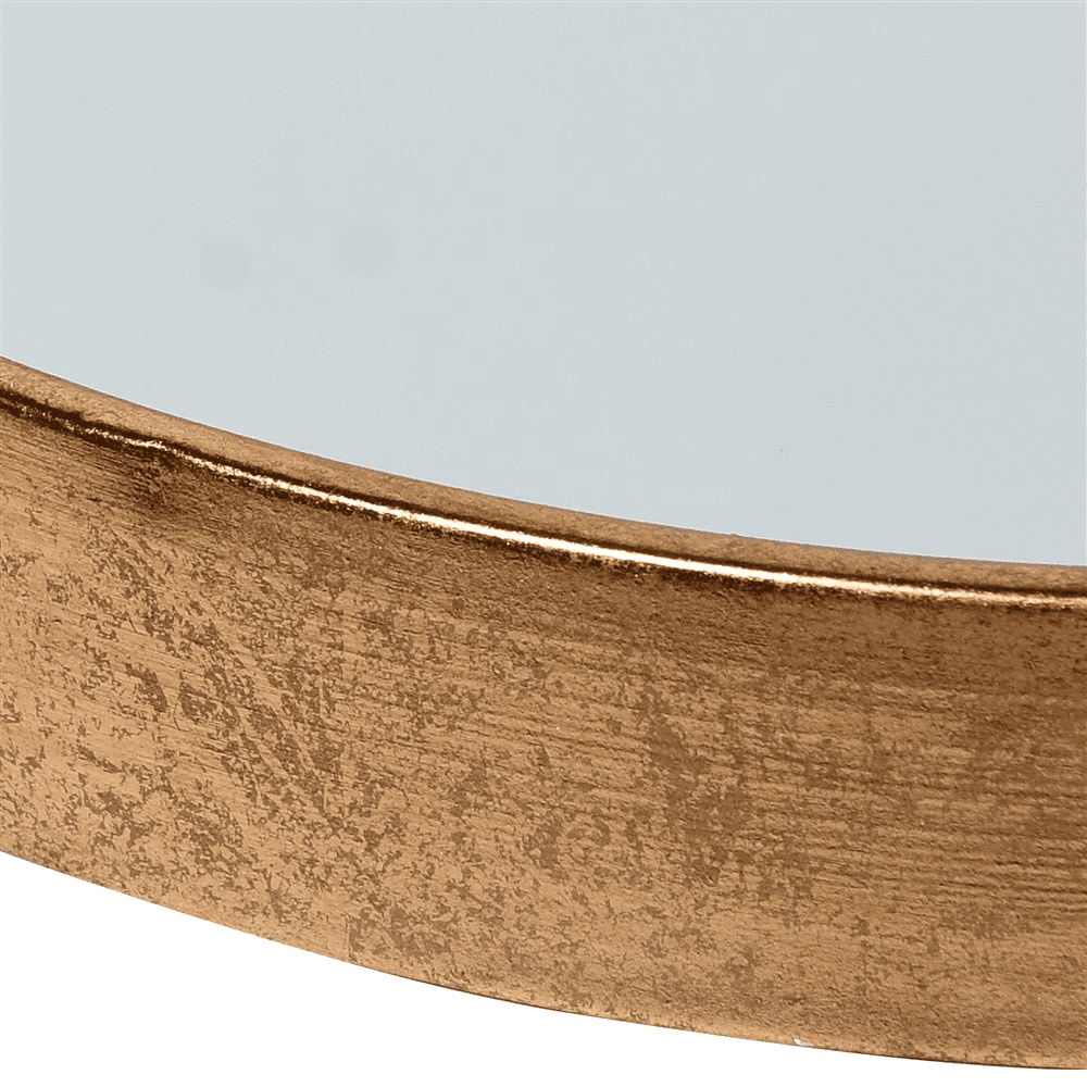 Round Mirrored Trolley, 74 x 50cm, Gold