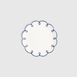 Image showing the Squiggle Set of 4 Starter Plates, D19cm, Navy product.