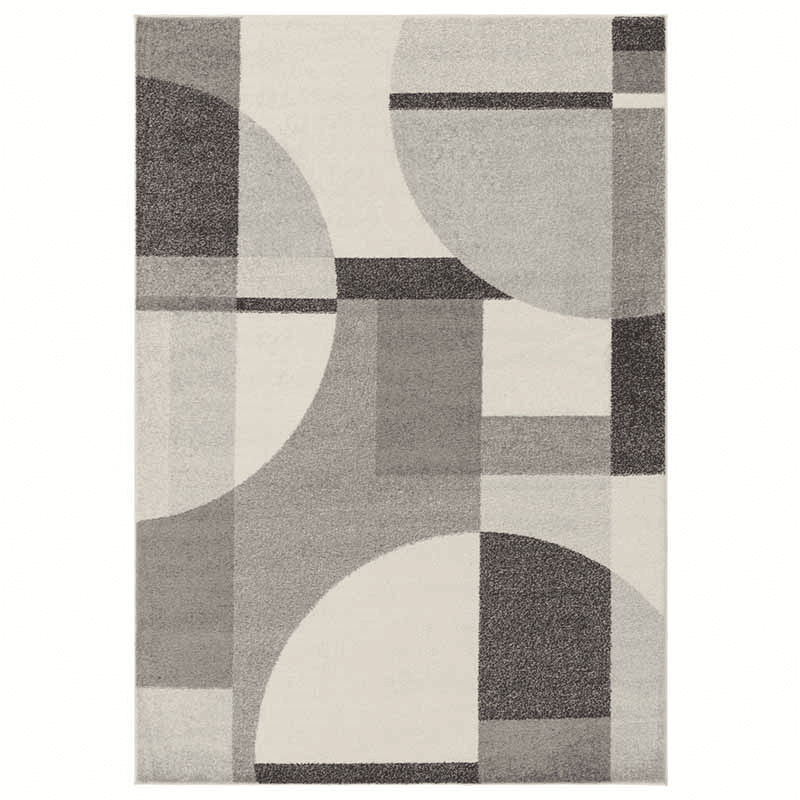Muse Modern Art Deco Rug, 120 x 170cm, Grey