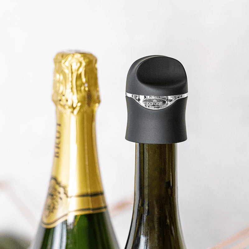 Silicone Wine and Champagne Sealer, Black