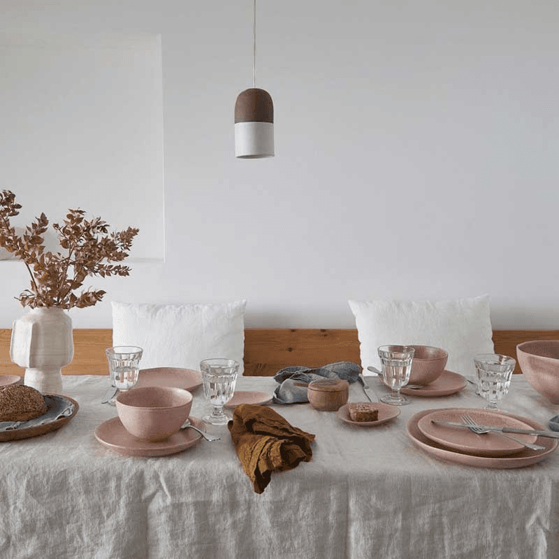Livia Set of 6 Salad/Dessert Plates, D22cm, Mauve Rose