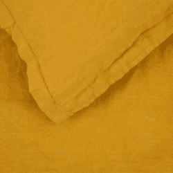 Image showing the Washed Linen Linen Oxford Pillowcase, Mustard product.