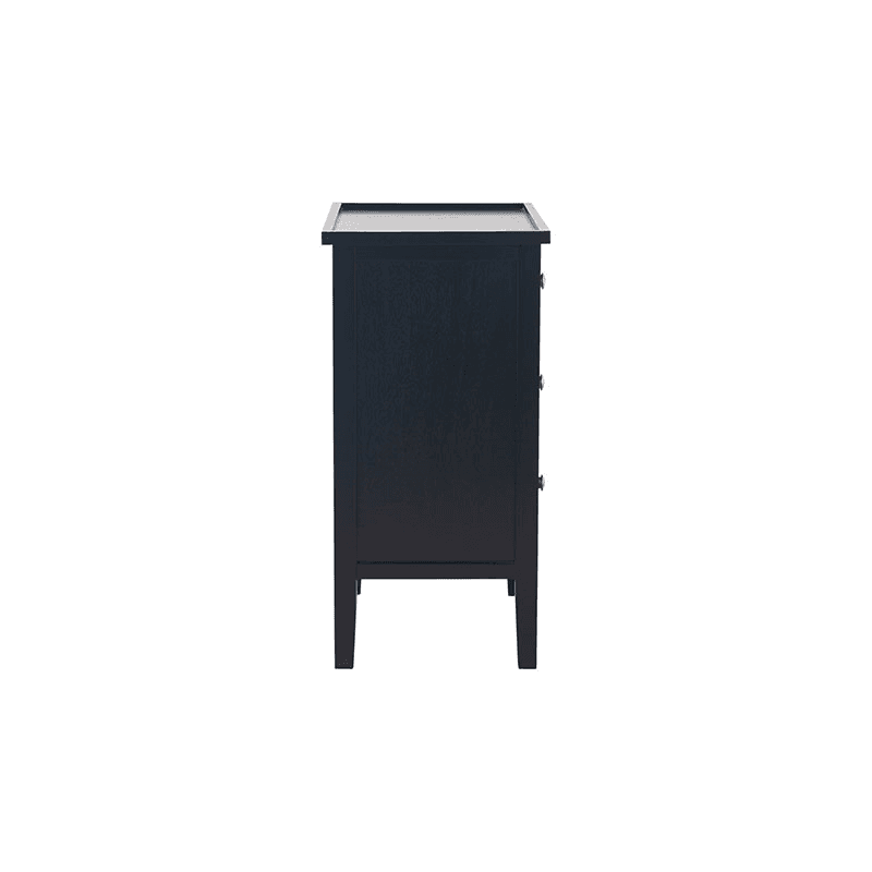Chelmsford Bedside Table, Satin Black