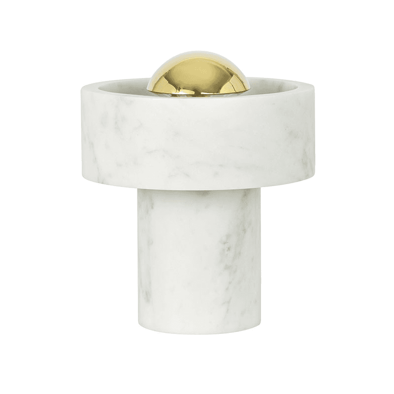 Stone Portable Lamp, H19cm, White