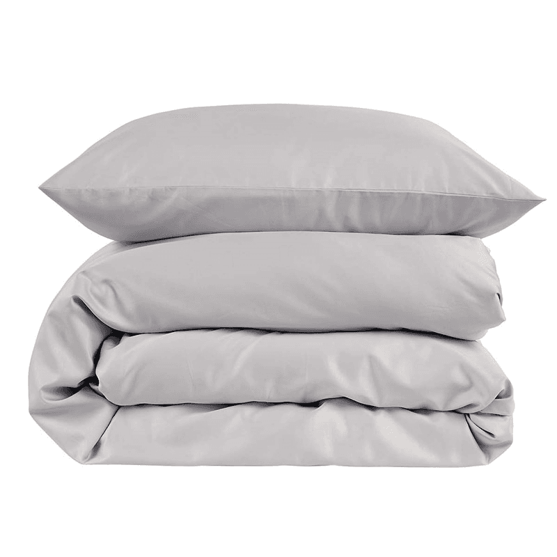 Sateen King Duvet Set, Platinum