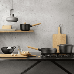 Image showing the Nordic Kitchen Saute Pan, D24cm, Black product.