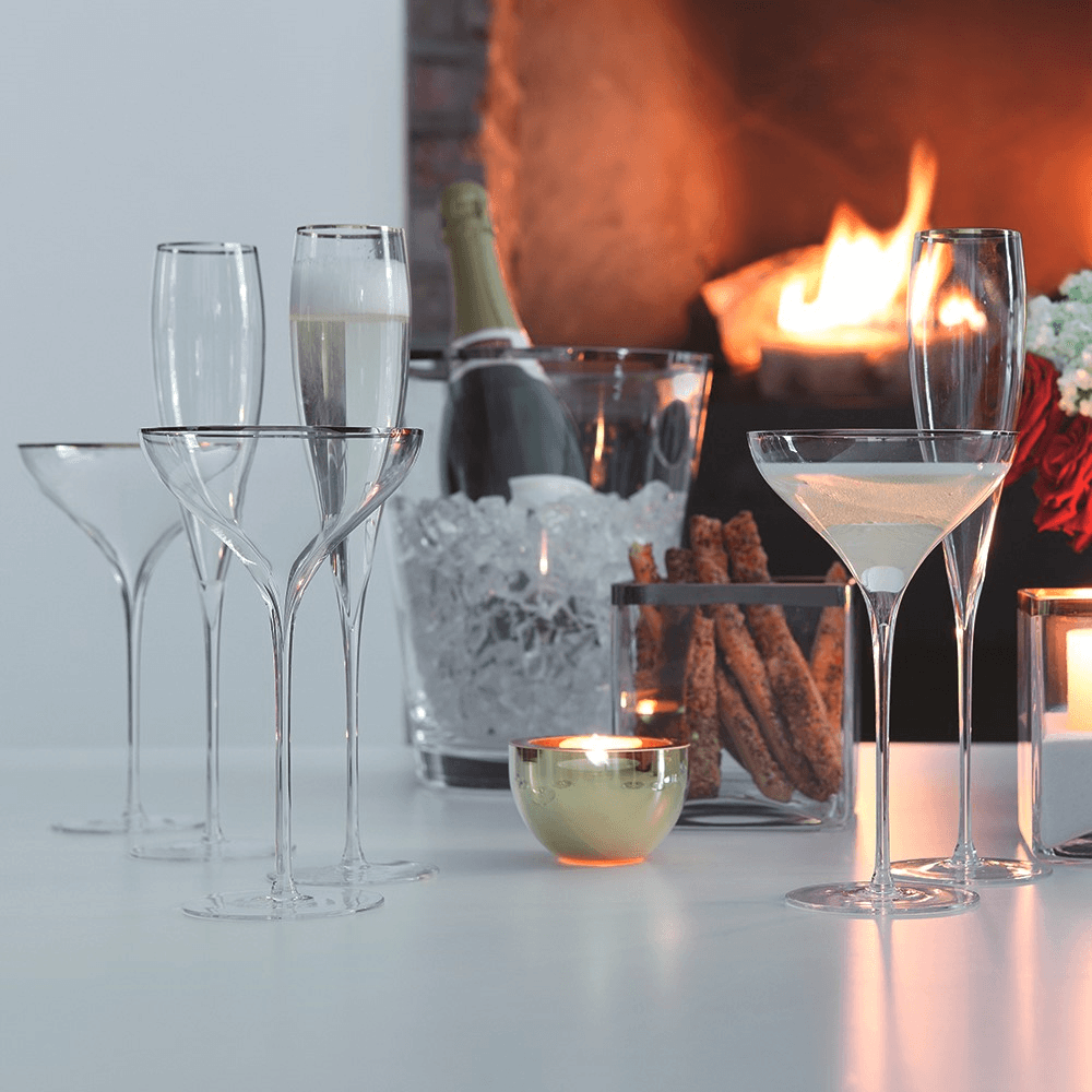Savoy Pair of Champagne flutes, 200ml, clear