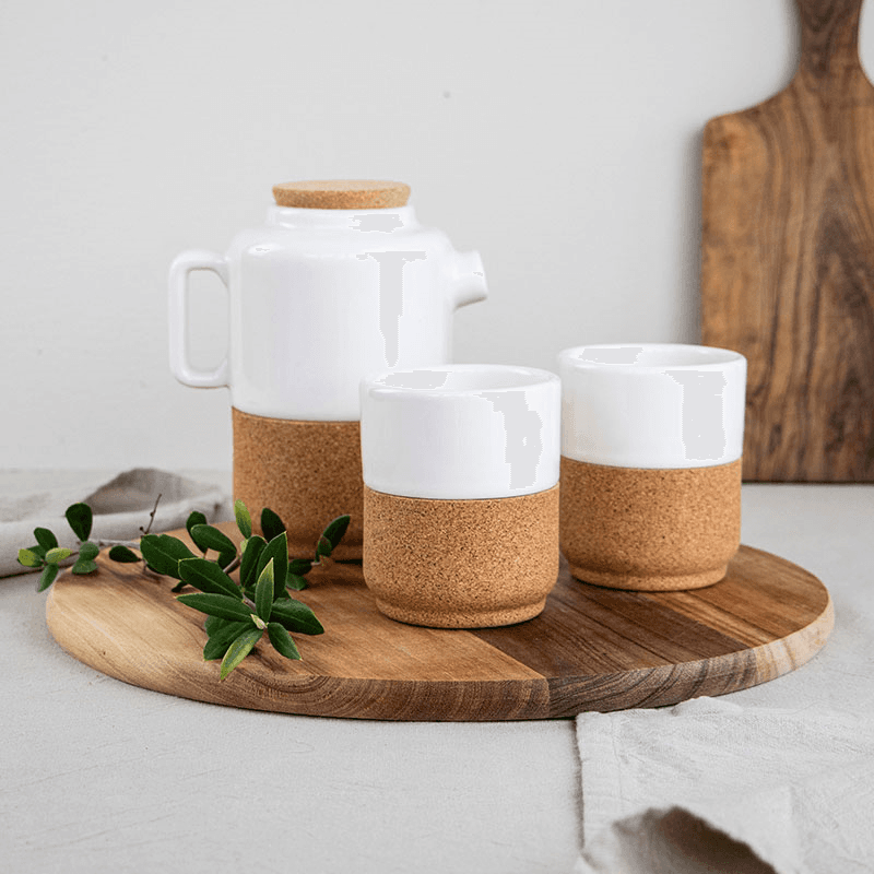 Eco Tea Set for Two, Cream