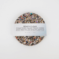 Image showing the Beach Clean Set of 4 Coasters, D9cm, Multi product.