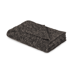 Image showing the Cable Throw, H180cm x W130cm, Brown/Black product.