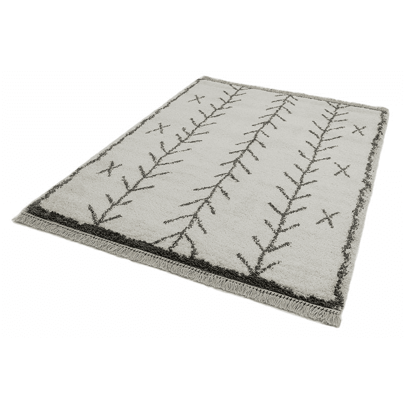 Rocco berber style rug, 120 x 170cm, Grey & Cream