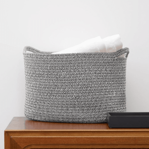 Rena Storage basket, L38 x W27 x H24cm, Black