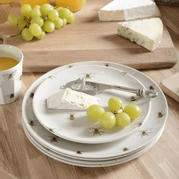 Image showing the Bees Melamine Dinner Plate product.