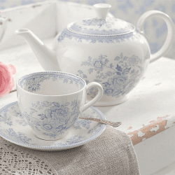 Image showing the Asiatic Pheasants Teapot, 400ml, Blue product.