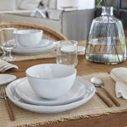Image showing the Livia Set of 6 Soup/Cereal Bowls, D15cm, Gloss White product.
