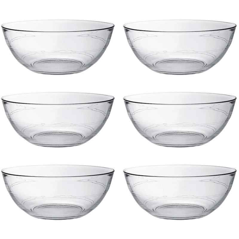 Gigogne Set of 6 Bowls, D26cm, Clear