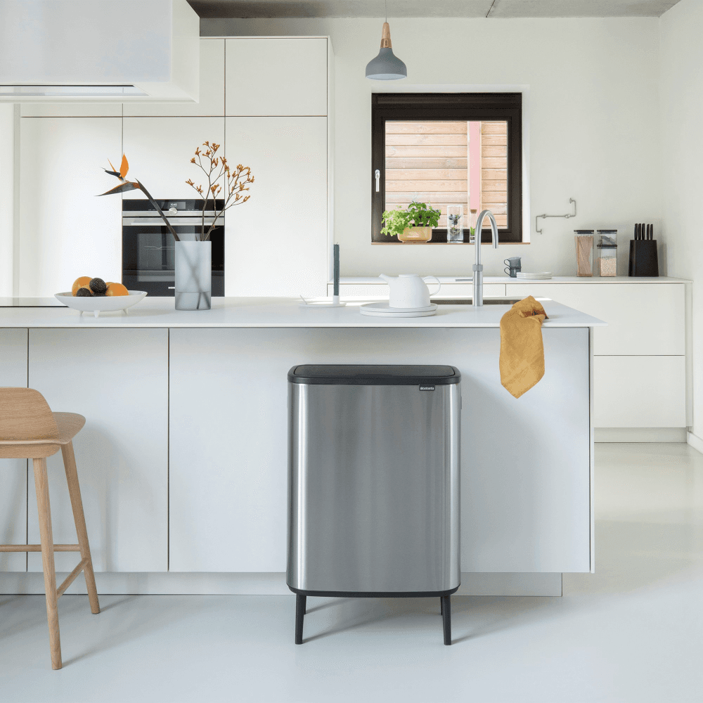 Bo Touch bin, 60 litre, Matt Steel Fingerprint Proof
