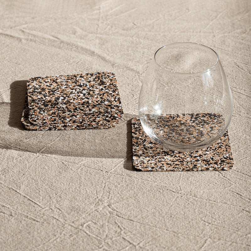 Beach Clean Set of 4 Coasters, W10 x L10cm, Multi