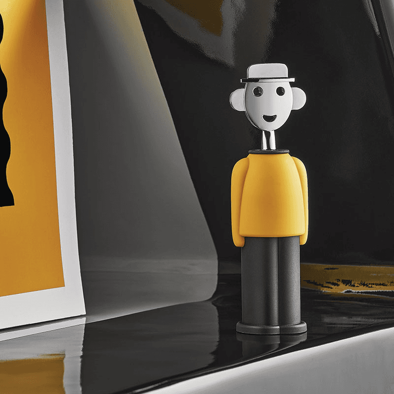 Alessandro Corkscrew, H21cm, Yellow and Black