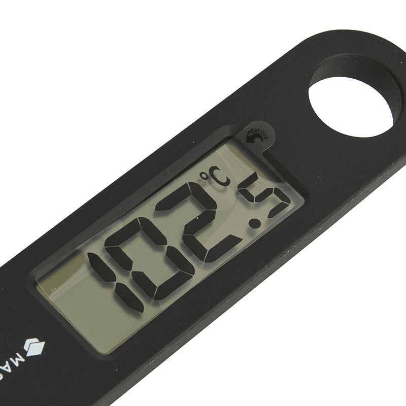Folding digital thermometer, 12 x 3 x 2cm, Black
