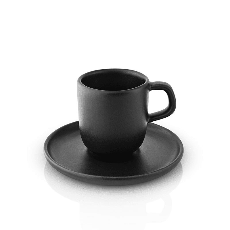 Nordic Kitchen Espresso cup with saucer, Black