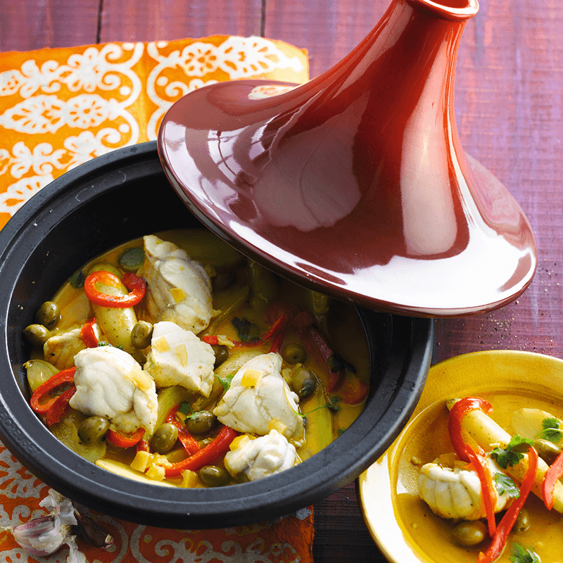Signature Cast Iron Tagine, 30.5 x 25cm, Cerise