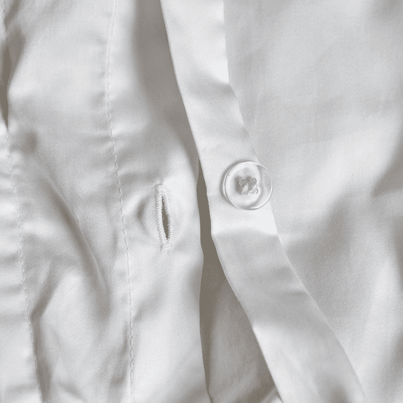 Scallop Edge Duvet Set, Double, Silver