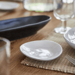 Image showing the Livia Set of 6 Oval Plates, D16cm, Gloss White product.