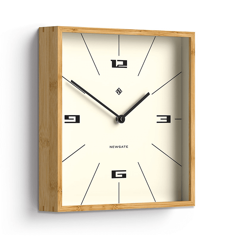 Fiji Wall Clock Hovercraft Dial, 30cm, Light Bamboo