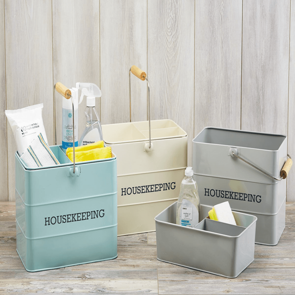 Living Nostalgia Housekeeping box, 33 x 21 x 26cm, Cream
