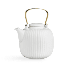 Image showing the Hammershoi Teapot, H15 x W14.5cm - 1.2 litre, White product.