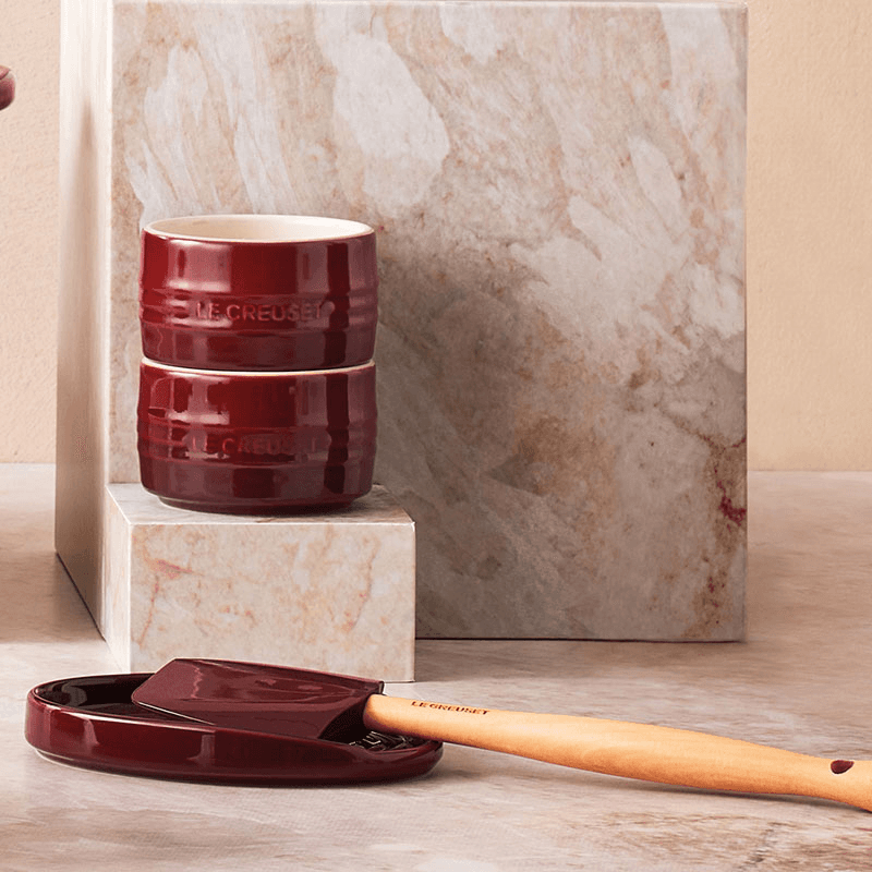 Stoneware Stackable Ramekins, Garnet