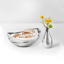 Image showing the Drift Basket, H9.6 x W22cm, Silver product.