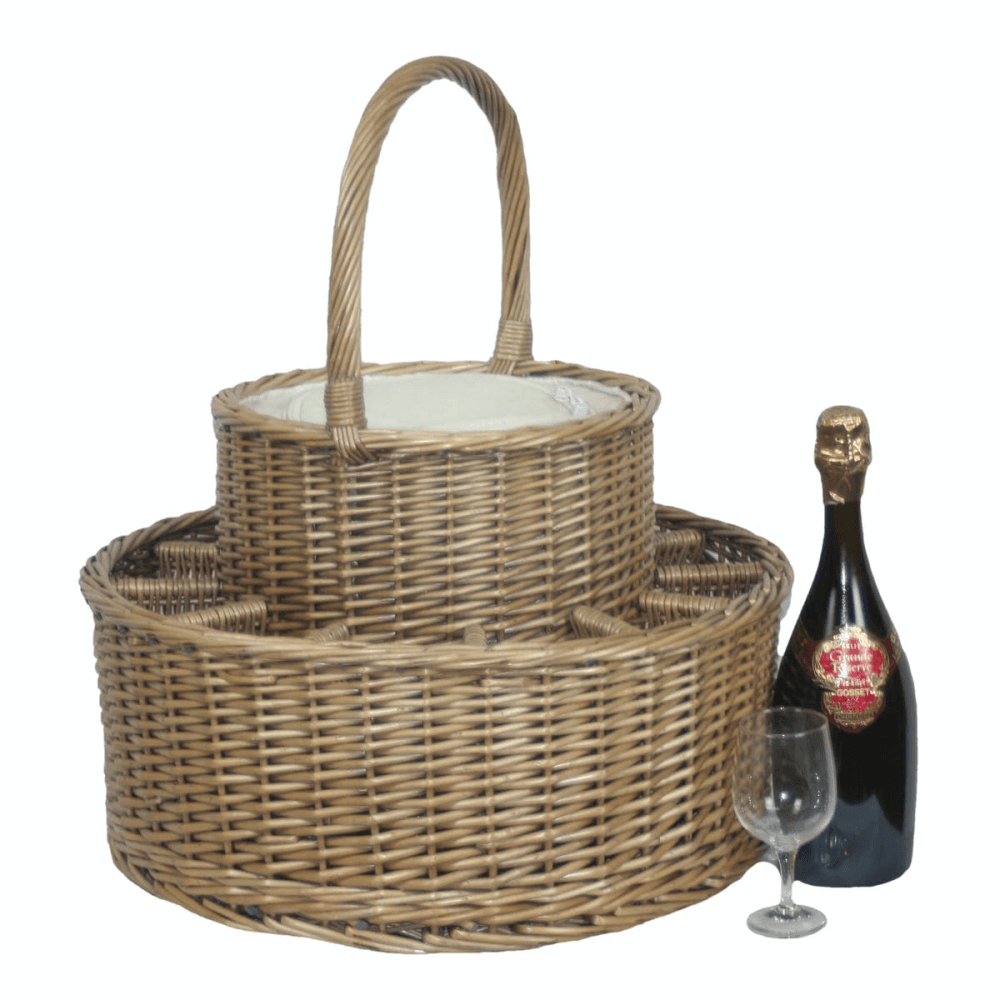 Chilled Garden Party Basket, Brown