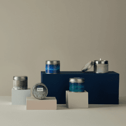 Image showing the Denby Home Fragrance Haze Candle Tin, Blue product.