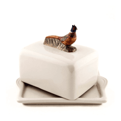 Image showing the Pheasant Butter dish, L11.5 x D9 x H10.7cm product.