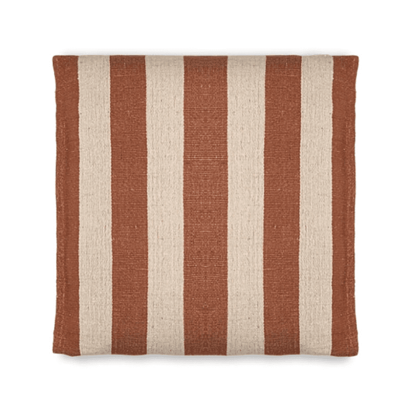 Kobbari Jute & Cotton Cushion Cover, 50 x 50cm, Rust