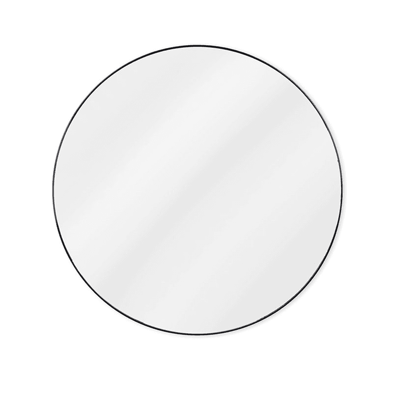 Cherington Round Wall Mirror, D100cm, Black