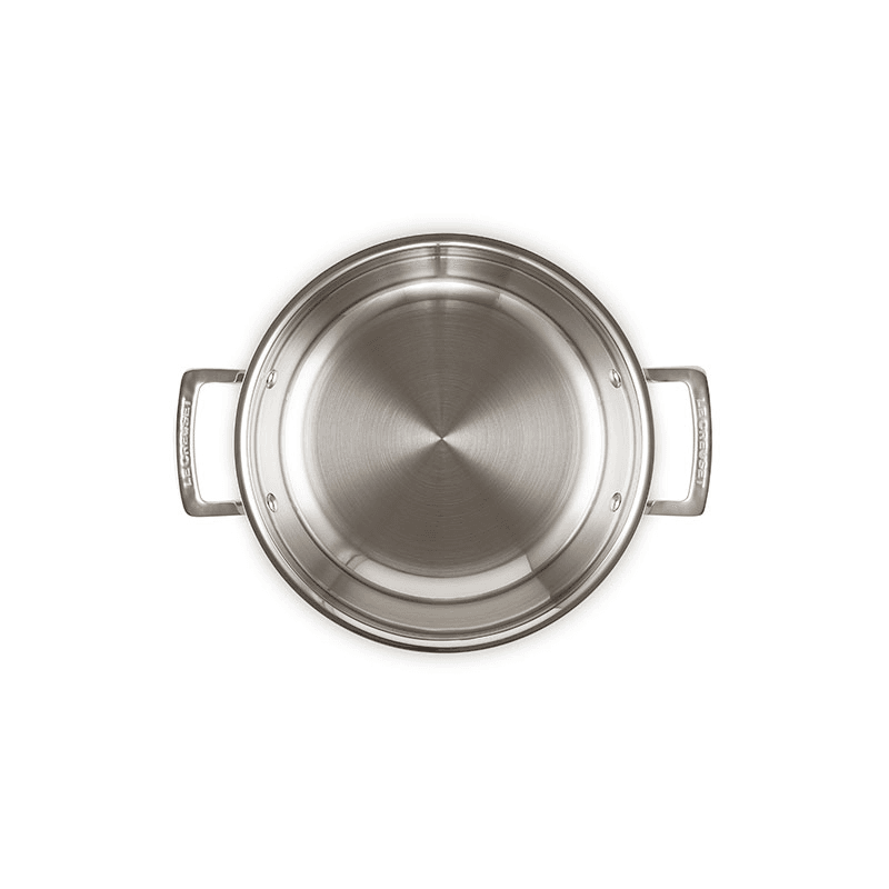 Classic 3-ply Shallow Casserole, 24cm, Stainless Steel