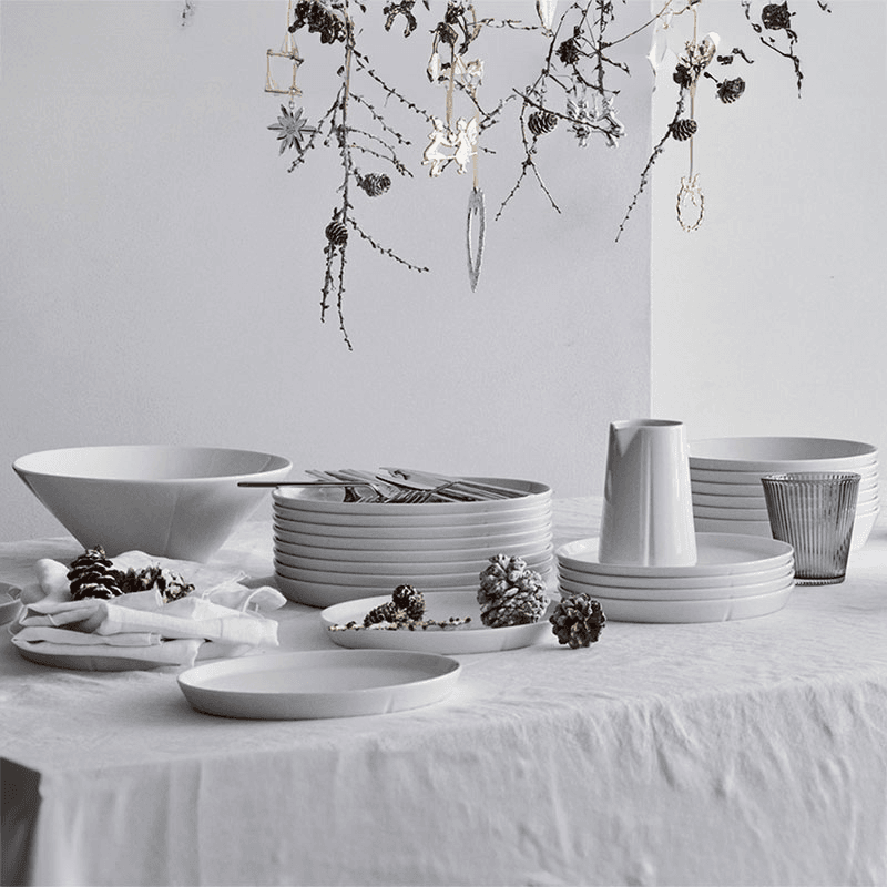 Grand Cru Set of 4 Dinner Plate, D25cm, White