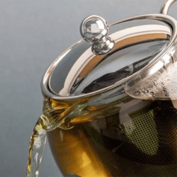 Image showing the Izmir La Cafetière Izmir Polished Steel Glass Infuser Teapots, Four Cup, 4 Cup, Polished Stainless Steel product.