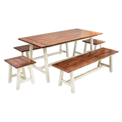 Image showing the Broadway 5 Piece Furniture Set, Brown/Cream product.