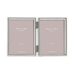 Image showing the Fine Edged Double landscape photograph frame, 4 x 6", Silver product.