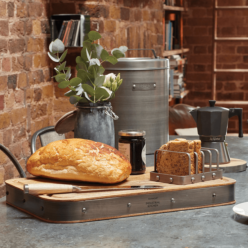 Industrial Kitchen Rectangular butchers block, 48 x 32 x 5cm, Mango Wood